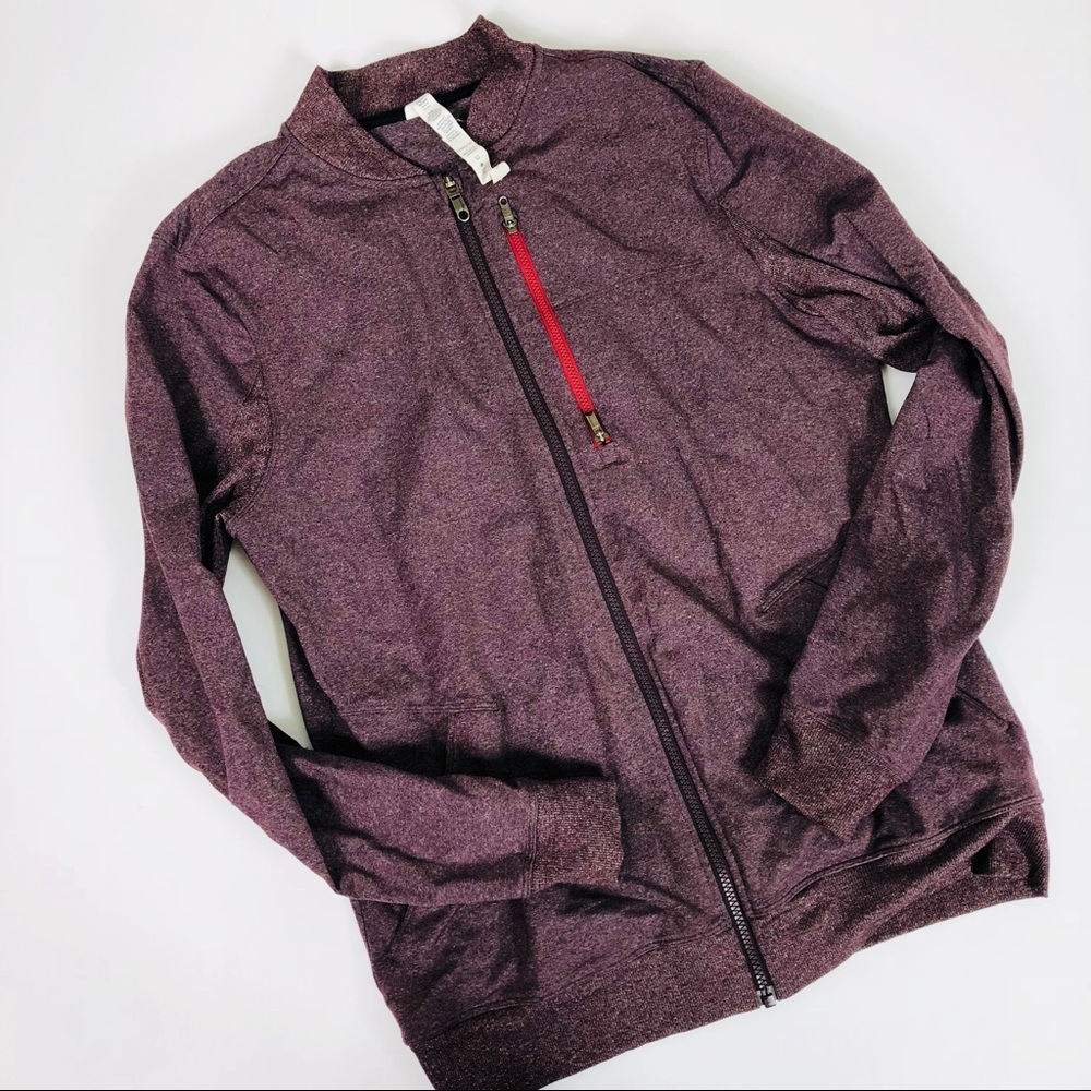 Lululemon Heathered Purple Burgundy Bomber Jacket